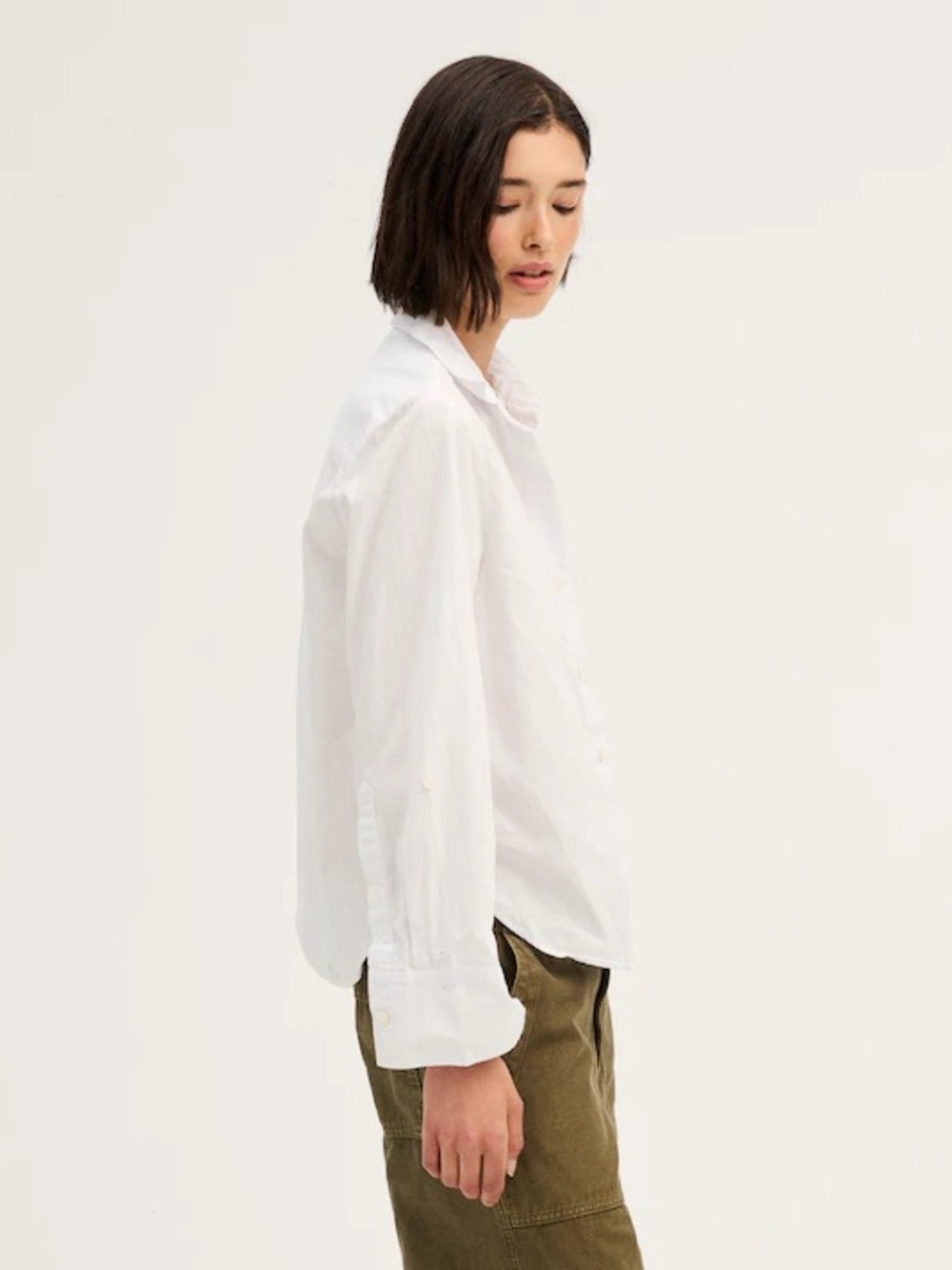 NWT Madewell The Signature Y-Neck Shirt in Poplin - Picture 3 of 10